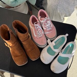 Pink and White Kids Sneakers and boots all size 1